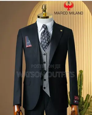 Marco Lorenzo Black Green Men Suits