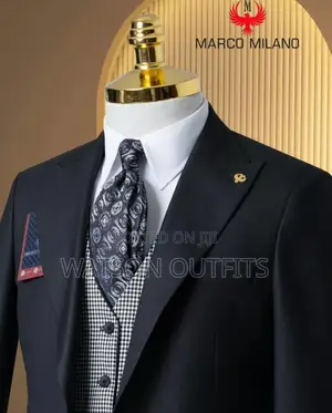 Marco Lorenzo Black Green Men Suits