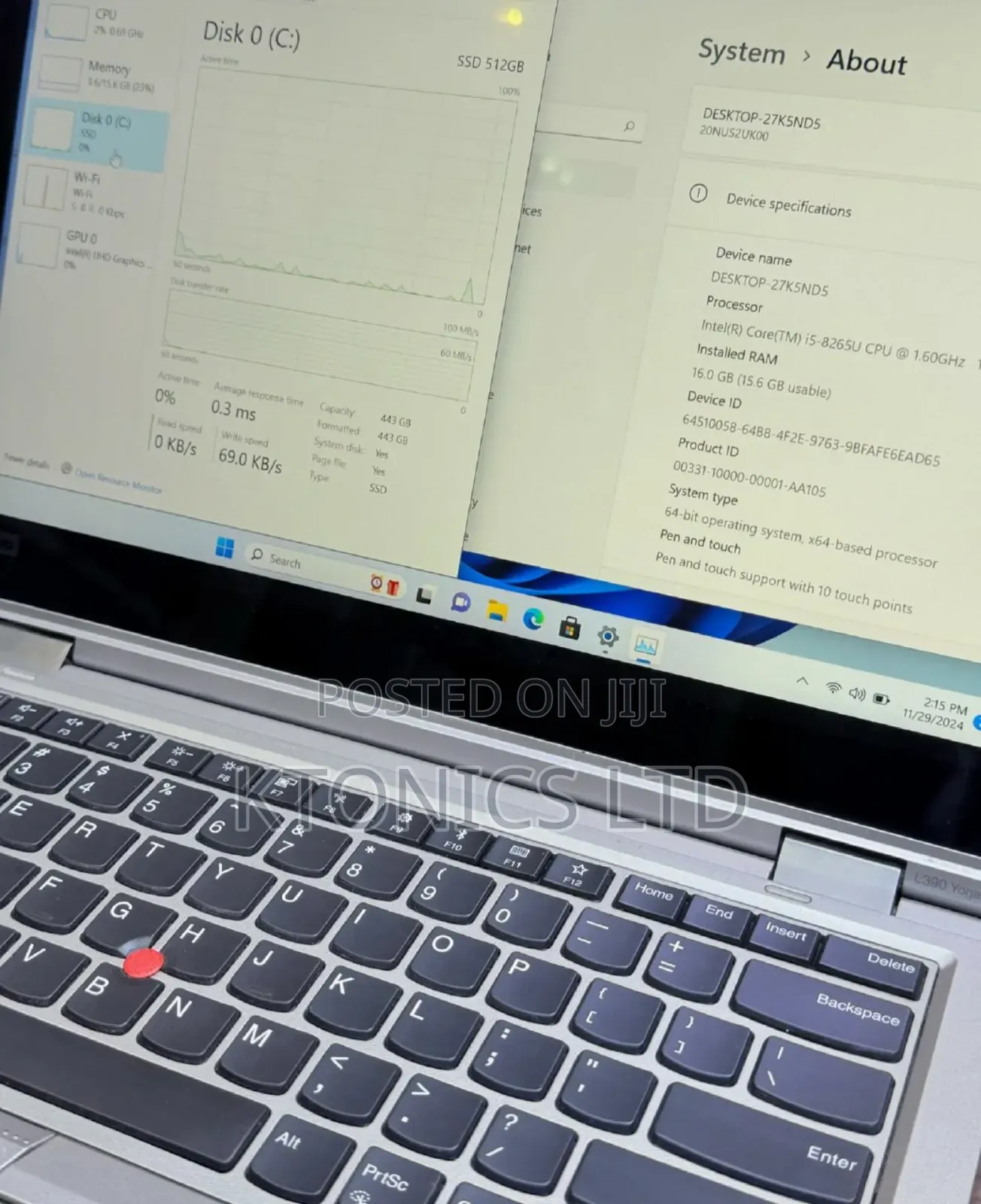 Laptop Lenovo ThinkPad L380 16GB Intel Core I5 SSD 512GB