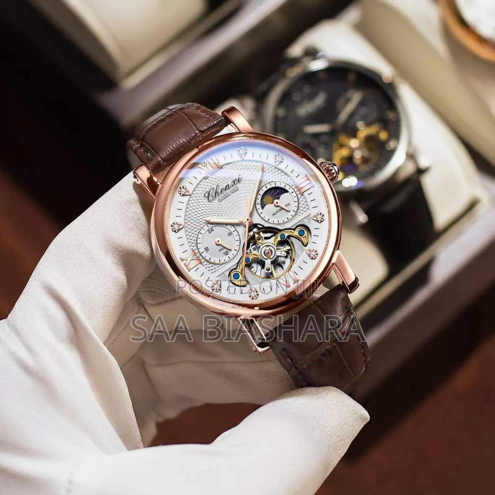 Chenxi 8872 Watch Automatic Mechanical Brown