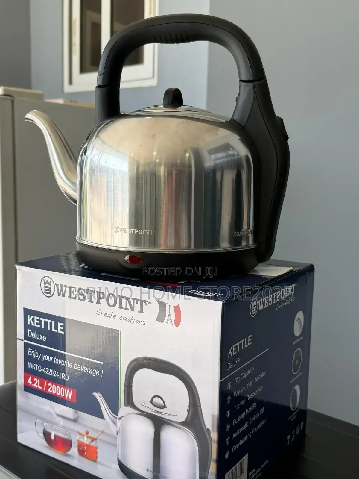 WESTPOINT Kettle 4.2 Liters
Power: 2000W
 Stainless Steel