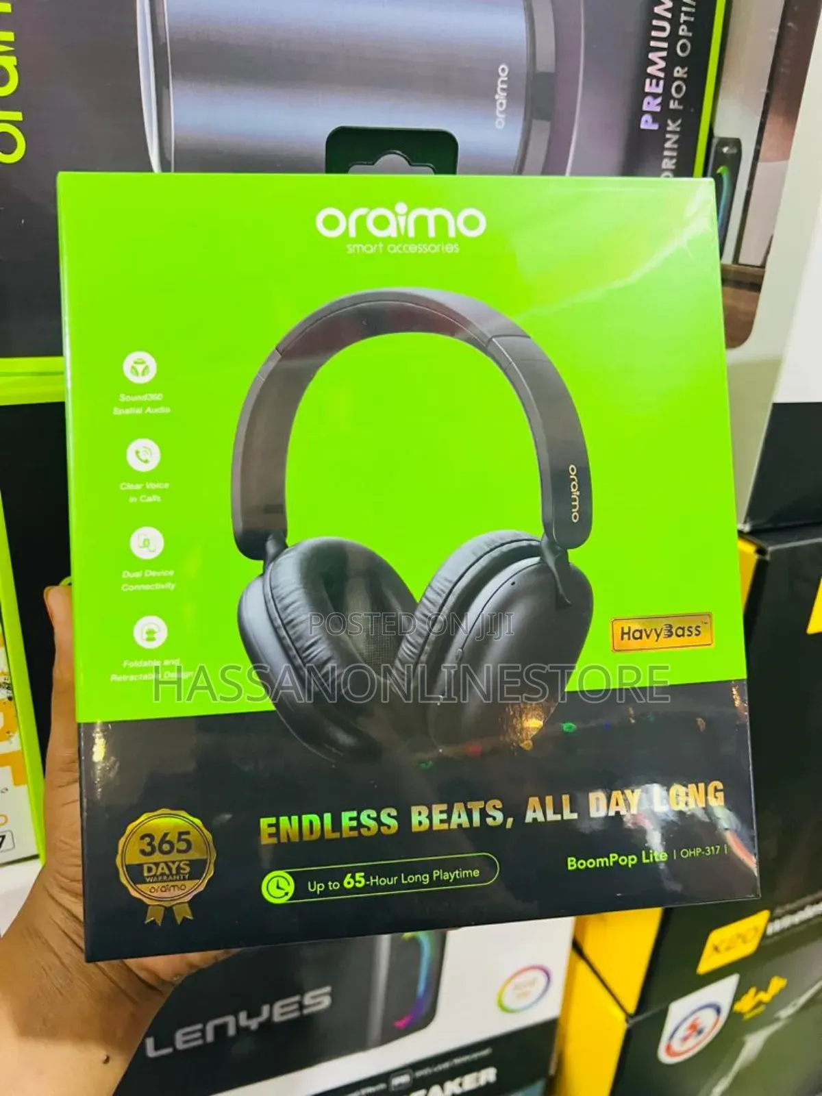 Oraimo Boompop Lite Enc Over-Ear Wireless Headphones