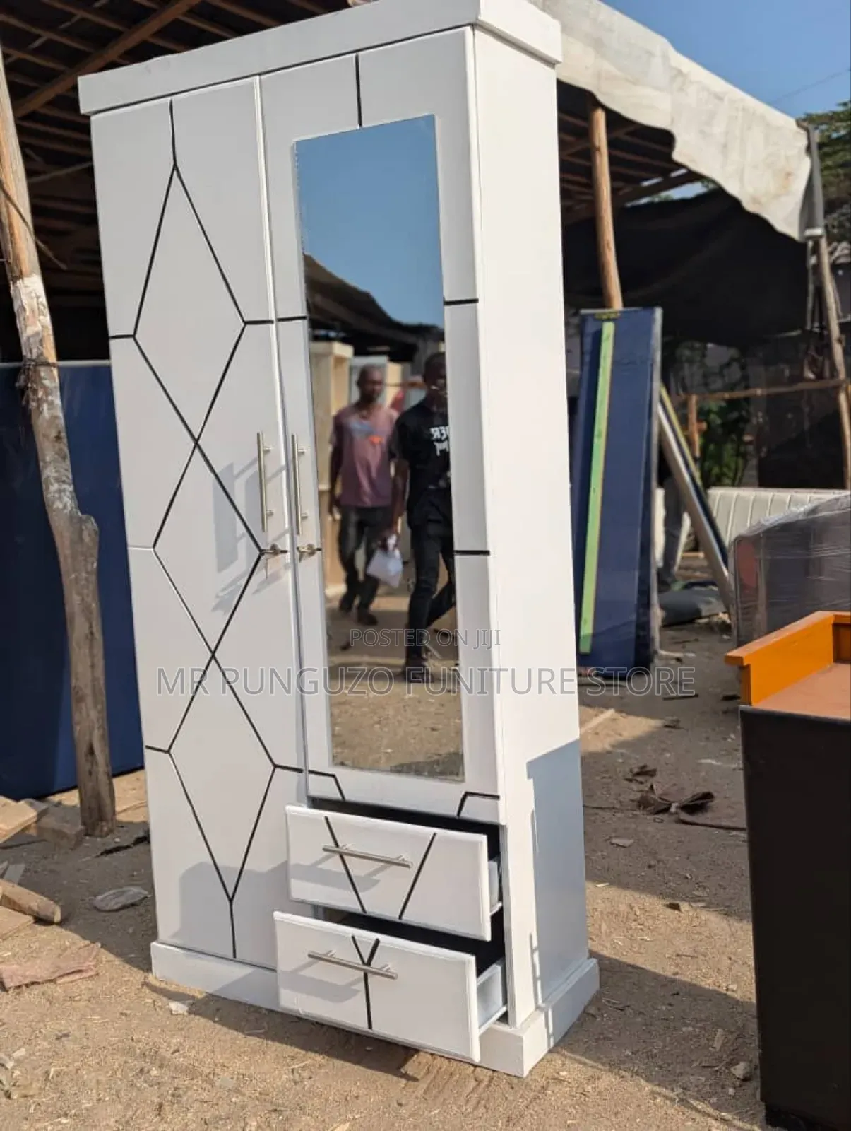 Kabati Milango Miwili Classic Sana White
