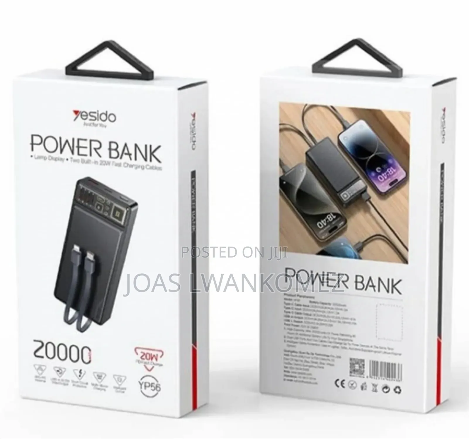 Power Bank(Yesido 20,000).