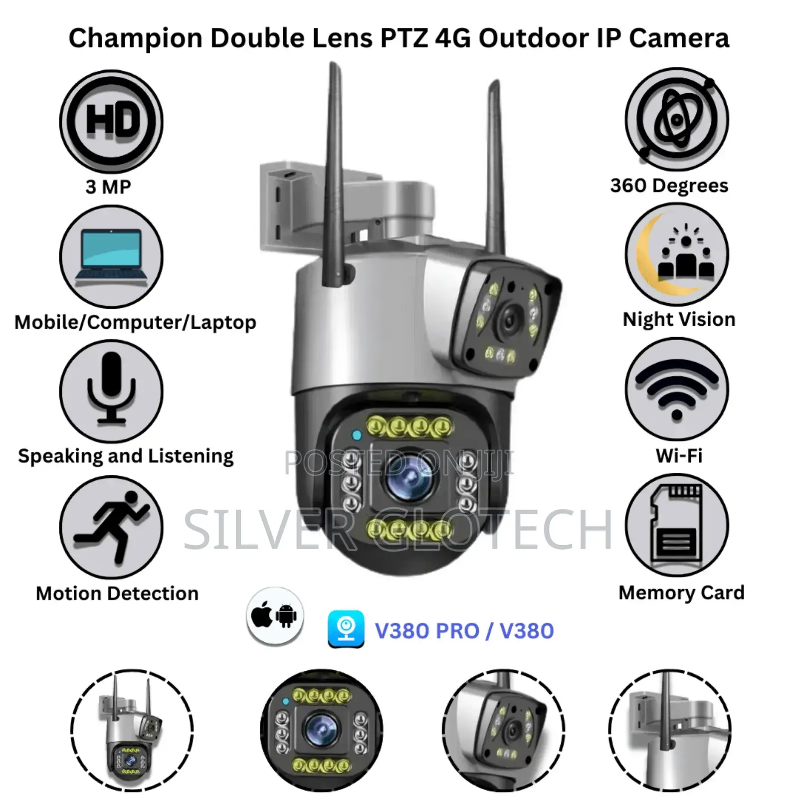 CCTV Camera 4G Dual Lens, Ina Camera Mbili