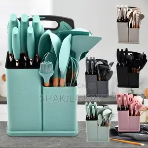 Silicone Spoons,Knives and Cutting Board
