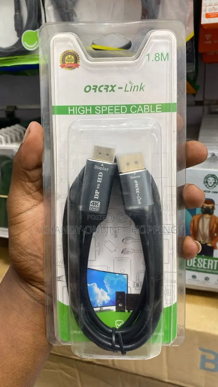  Display Port (DP) to HDMI 1.8M Cable
