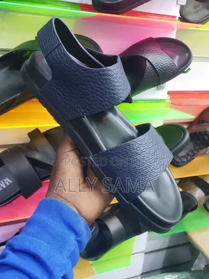 Men's Sandals Clark's Dark Blue Material Leather