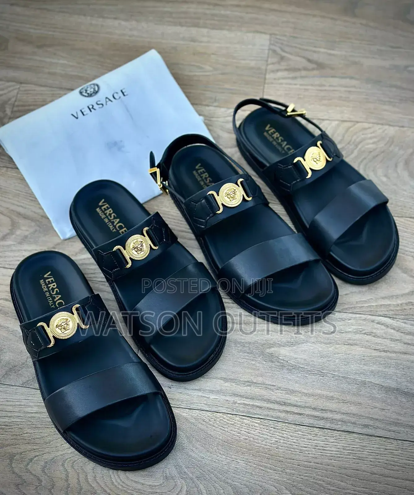 Quality Versace Leather Sandals New Original