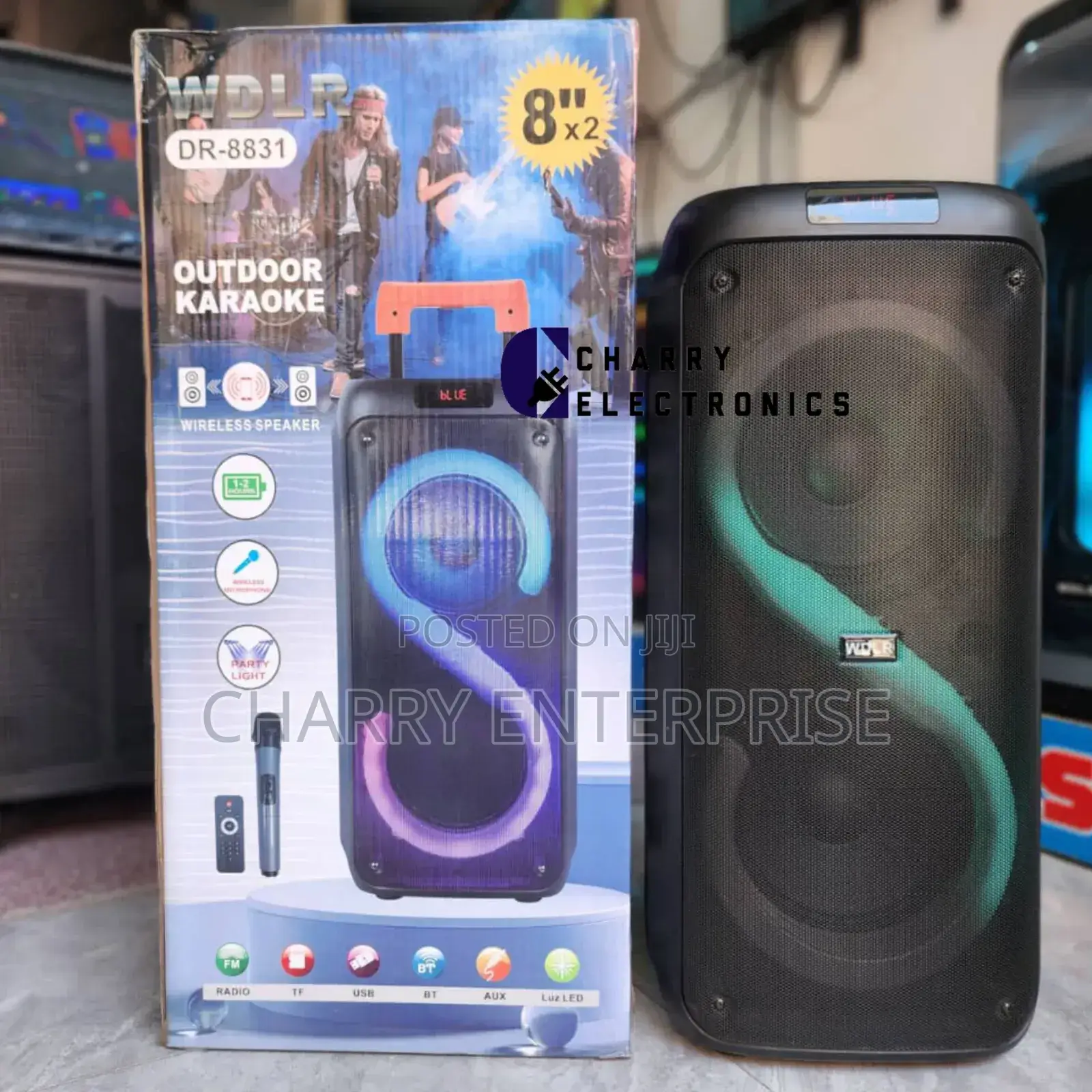 WDLR Portable Rechargeable KARAOKE Speaker With Wireless Mic