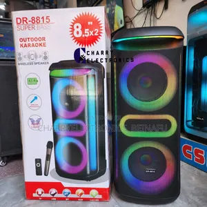 Photo - DR_ 8815 Super BASS Rechargeable KARAOKE Speaker With Mic