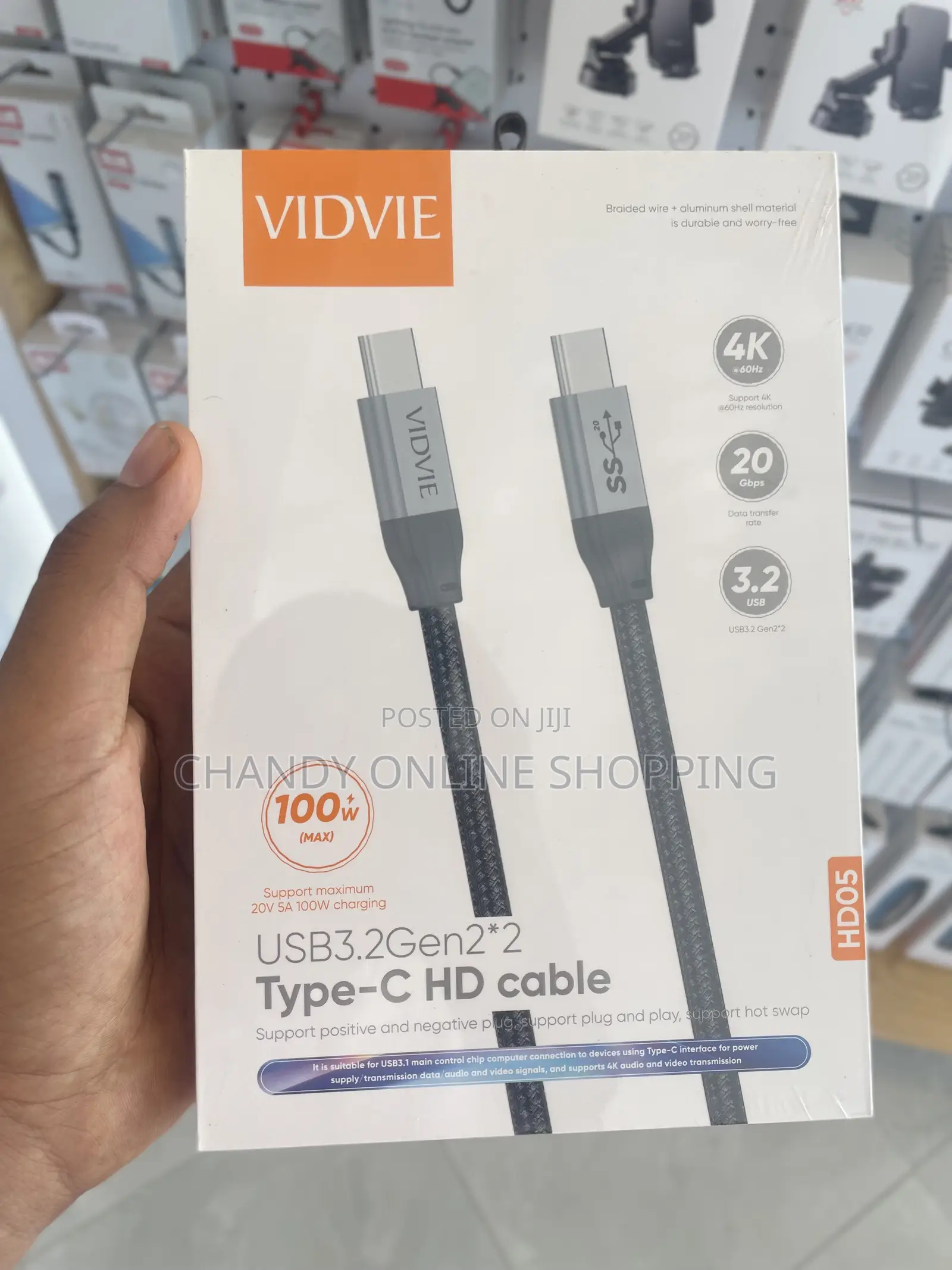 100W ,USB 3.2 Gen 2x2 Type-C Cable