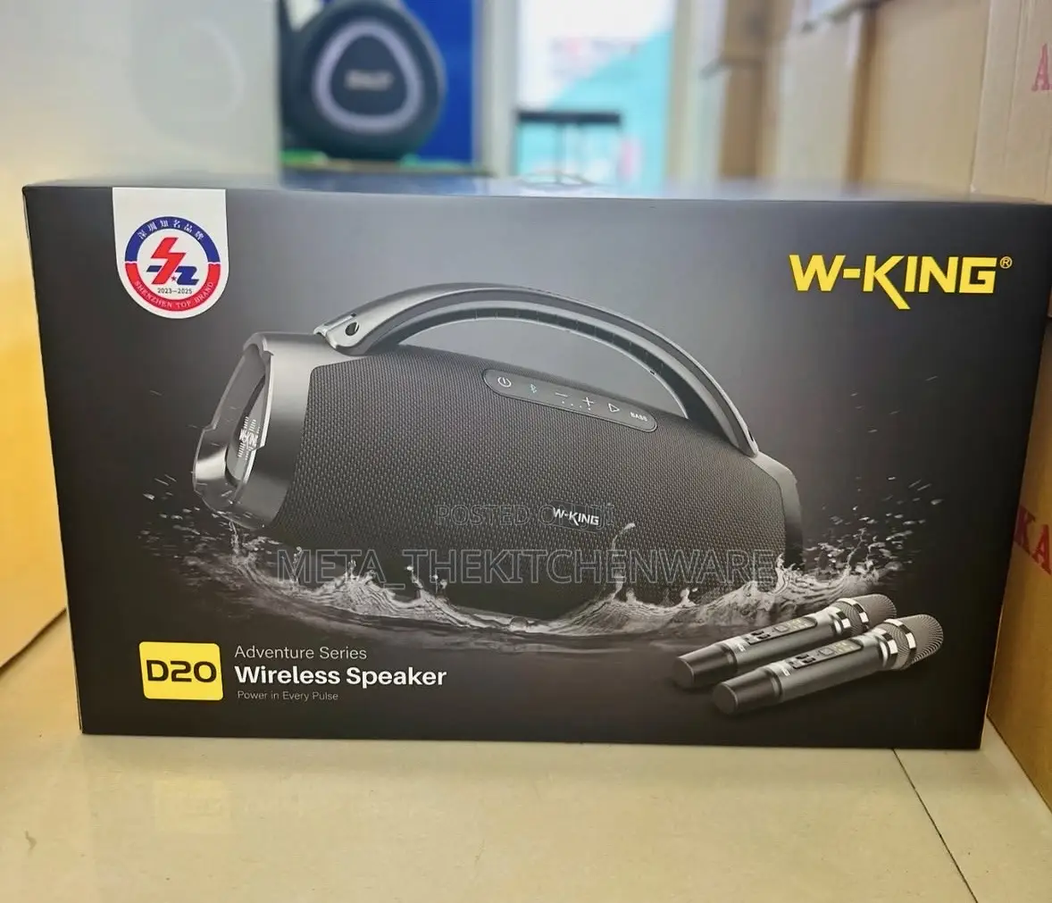 W-King Boombox D20 Wireless Speaker With 2 Microphones