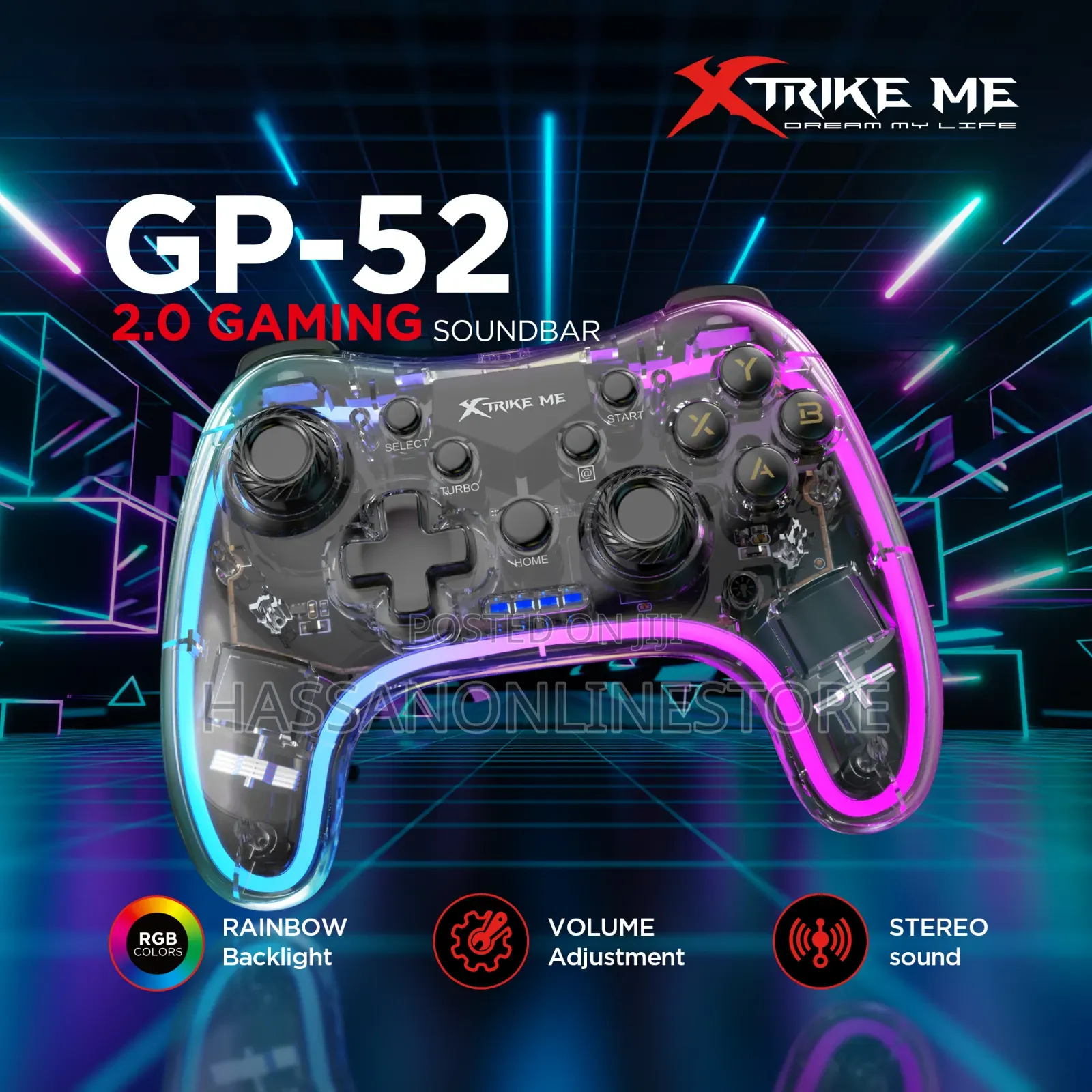 Xtrike Me GP-52 Wireless RGB Game Pad Controller