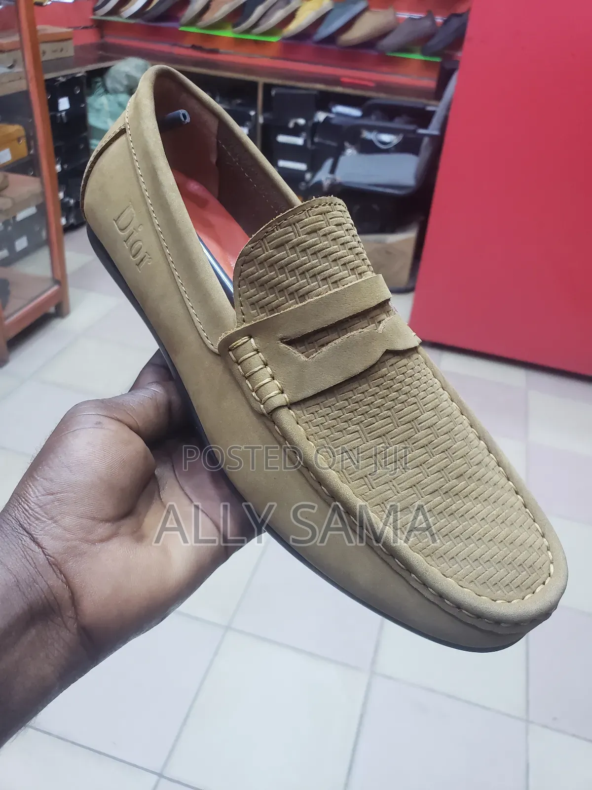 Men's Loafers Dior Brown Material Leather