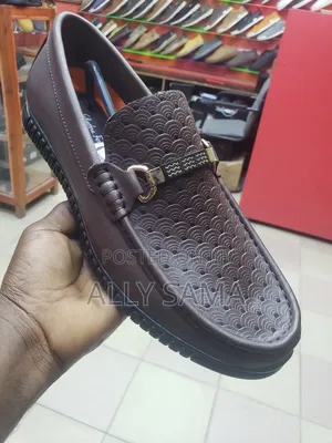 Men's Loafers Coffee Material Leather