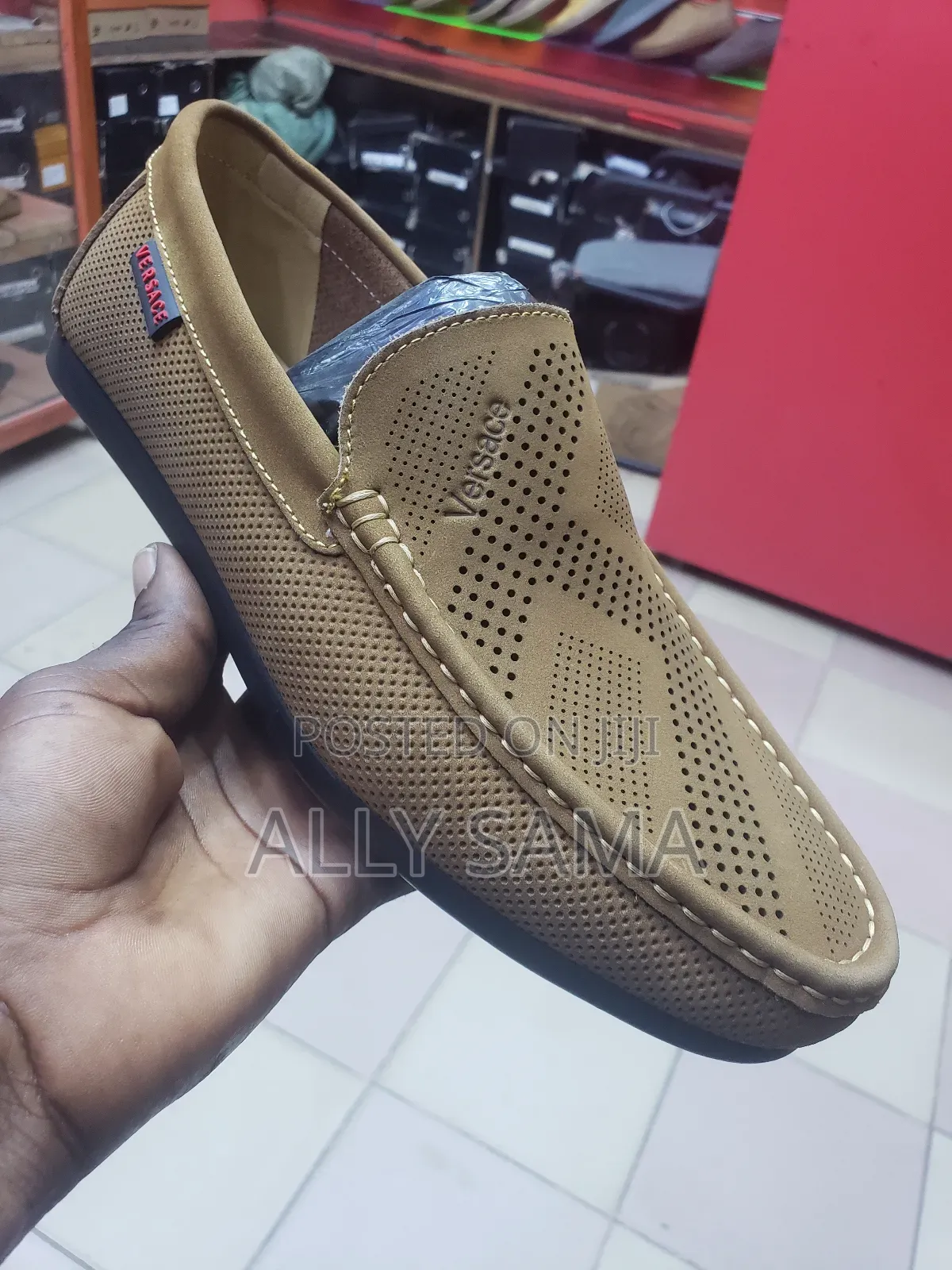Men's Loafers Versace Brown Material Leather