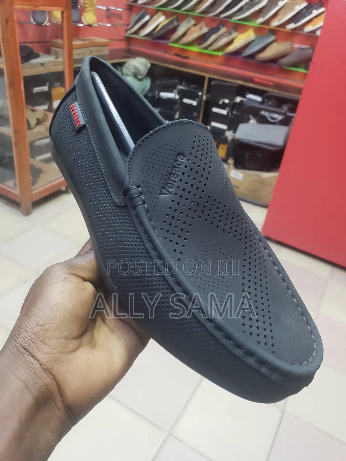 Men's Loafers Versace Black Material Leather