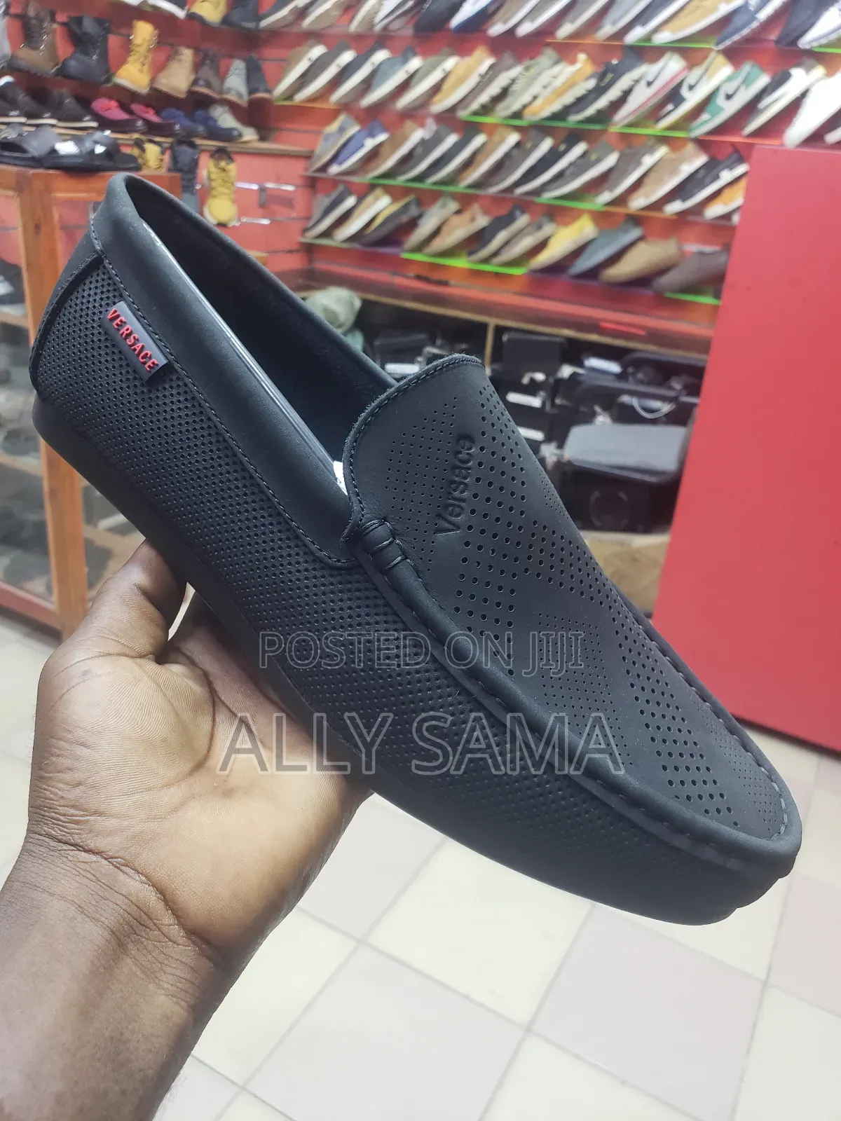 Men's Loafers Versace Black Material Leather