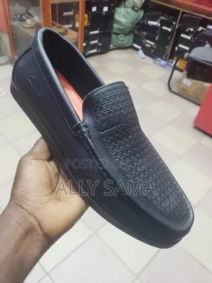 Men's Loafers Clark's Black Material Leather