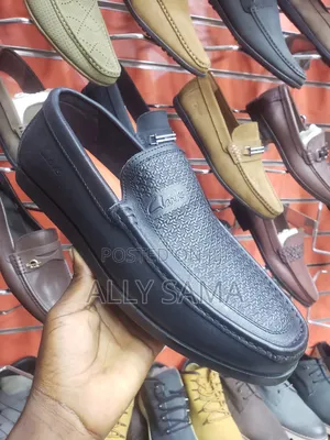 Men's Loafers Clark's Black Material Leather