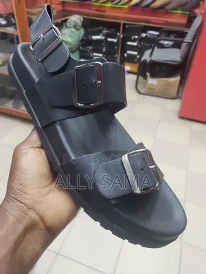 Men's Sandals Material Leather Rubber