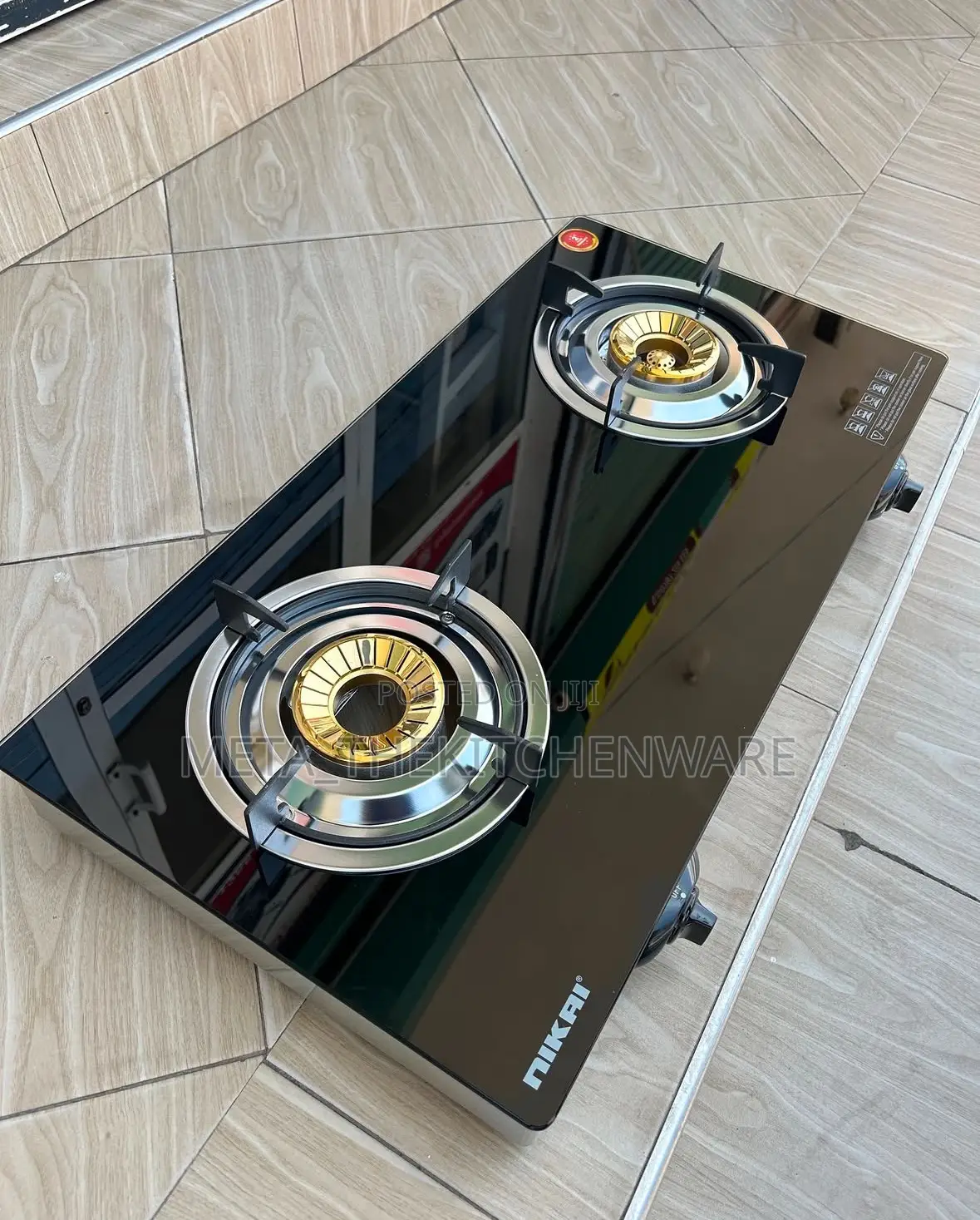 Nikai Gas Cooker Glass 2 Plate