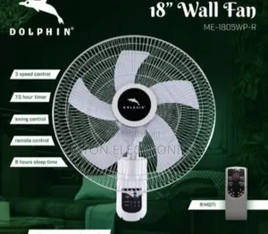 Dolphin Wall Fan 18 Size Remote