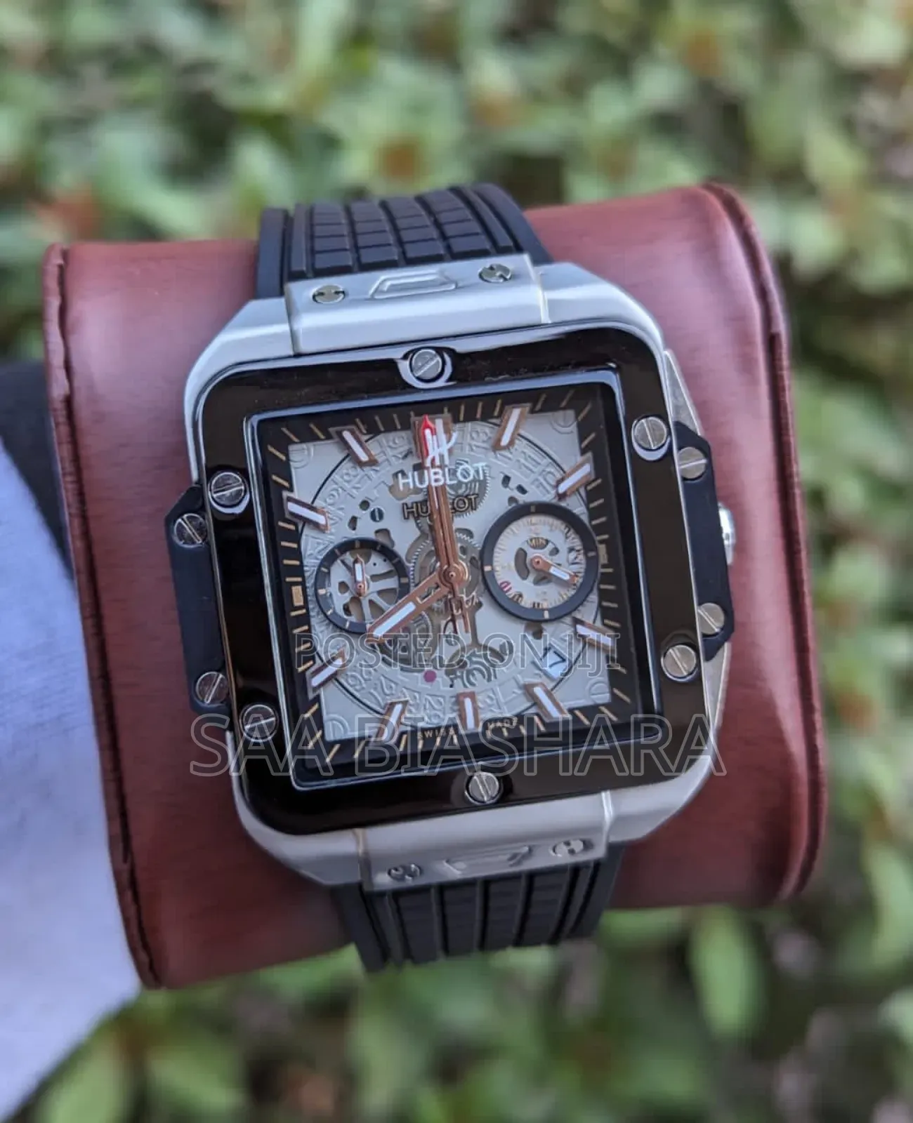 New Hublot Box Saa Kali Kwa Bei Kiduchu Silver and Black