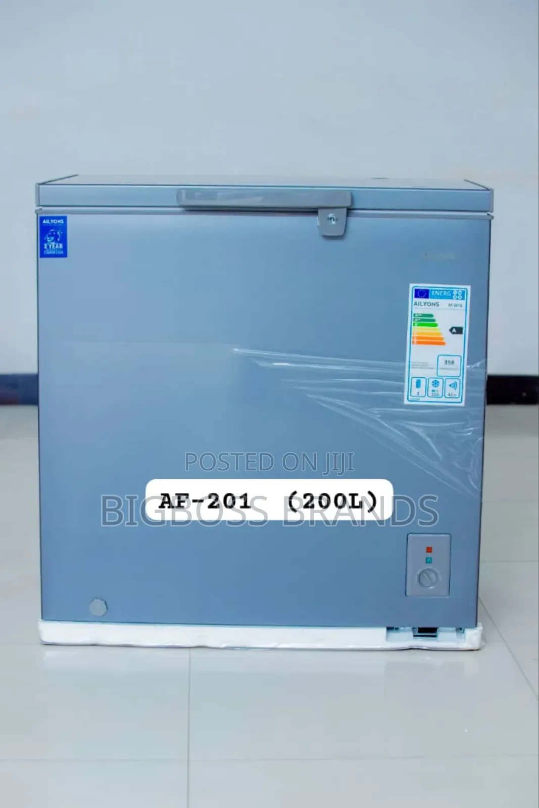 Ailyons Chest Freezer Liter 200 Gray Color
