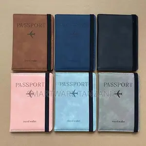 Passport Holder Faux Leather Passport Cover With RFID Block