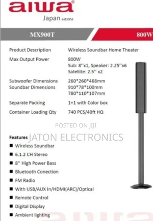 AIWA Hometheater Watts 800