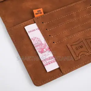 Passport Holder Faux Leather Passport Cover With RFID Block