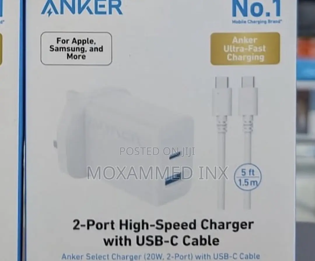 Anker 2-Port High-Speed Charger With USB-C Cable 20W