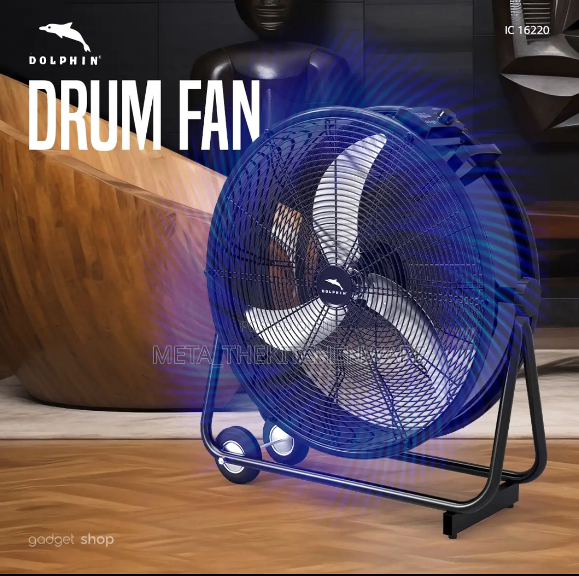 Dolphin High Velocity Adjustable Metal Drum Fan: Me-Df30
