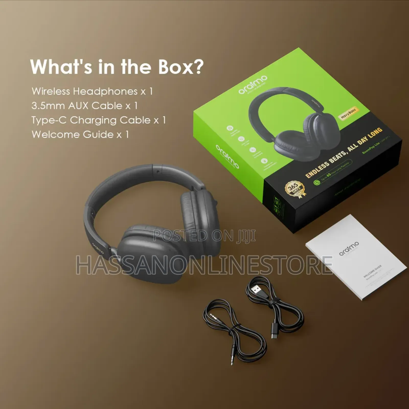 Oraimo Boompop Lite Enc Over-Ear Wireless Headphones