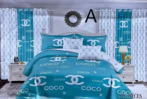 *QUALITY BEDSET* 2bed Sheet, 2curtain, 4pillow Cover