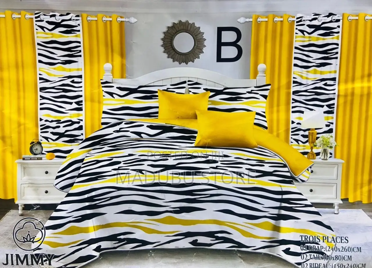 *QUALITY BEDSET* 2bed Sheet, 2curtain, 4pillow Cover