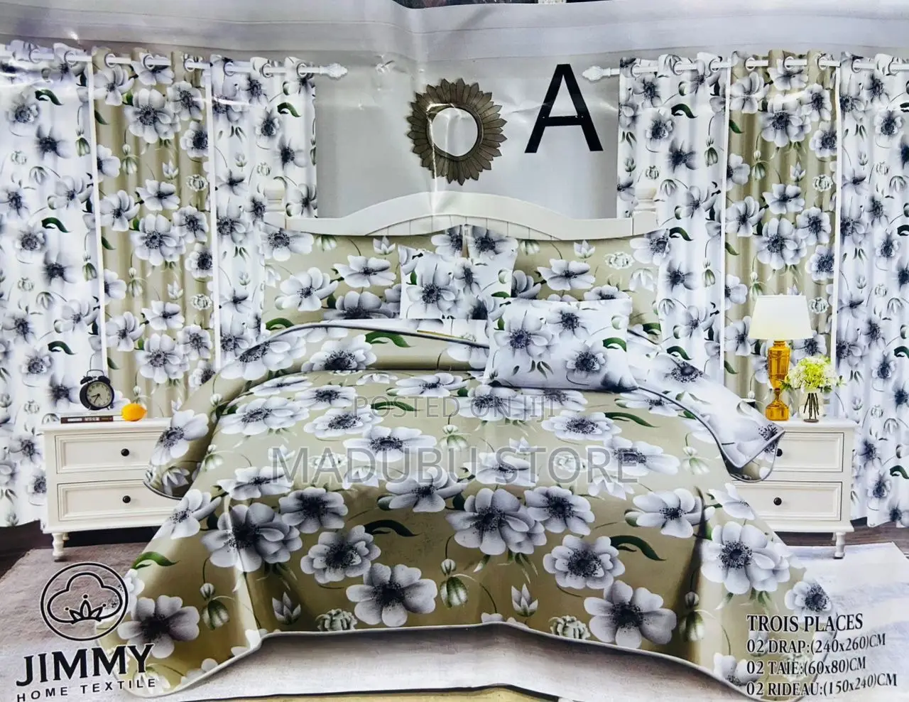 *QUALITY BEDSET* 2bed Sheet, 2curtain, 4pillow Cover