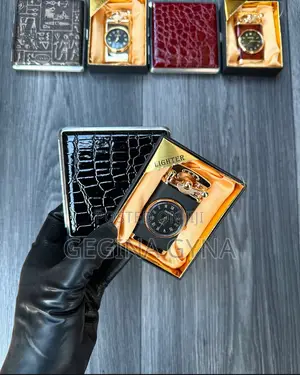 Watch Lighter and Cigarette Case
