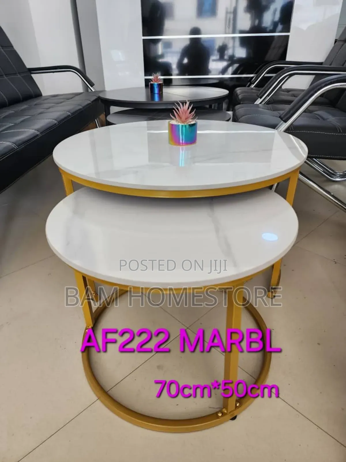 Marble Glass Tables 2 in 1