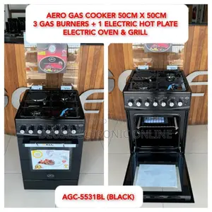 *Aero 50cm X 50cm Gas Cooker 3 Gas Burners