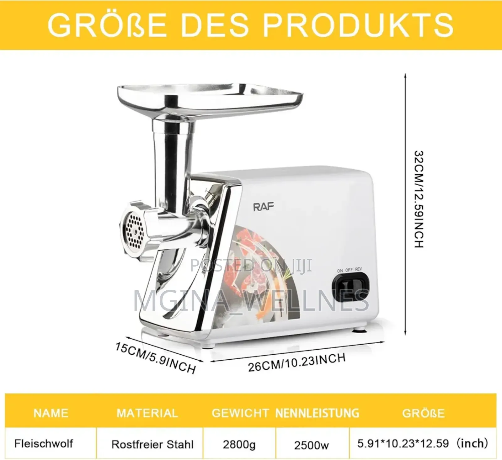 Electric Meat Grinder, Sausage Topping Meat Grinder 2500W