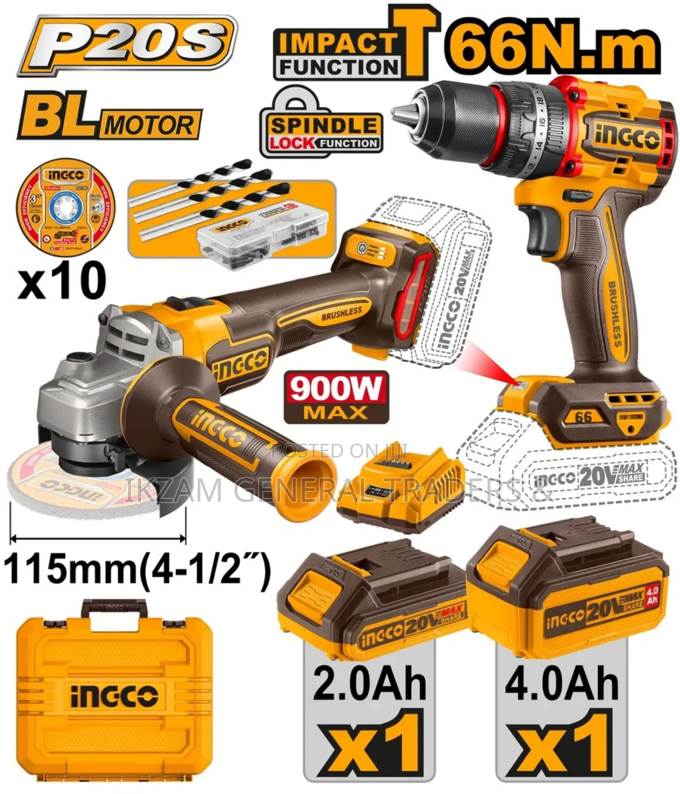 Angle Grinder Cordless 2pcs