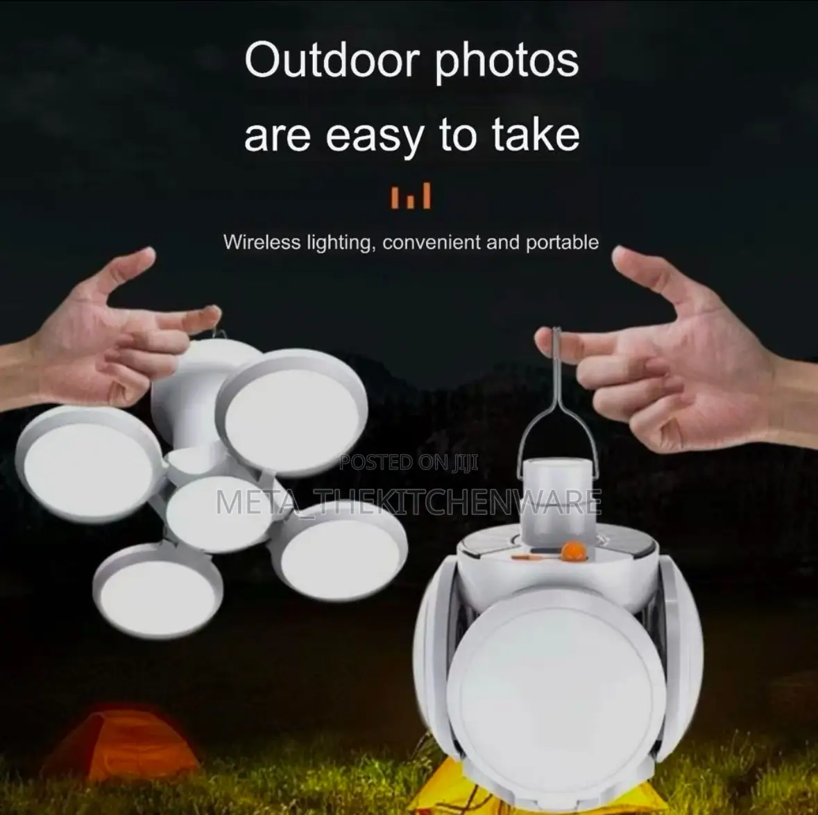 Foldable Rechargeable Outdoor Solar Night Light