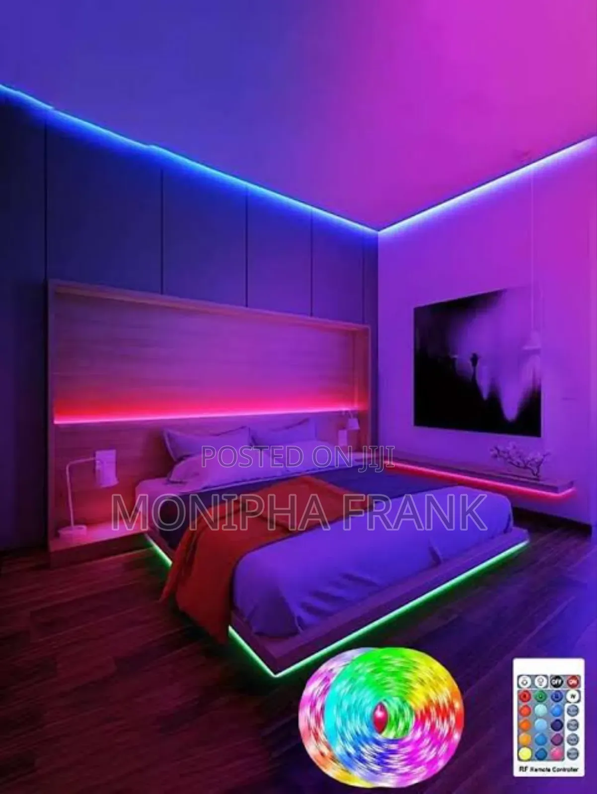Led Strip Lights Urefu 5 Meter Taa Pia Ina Remote Yake