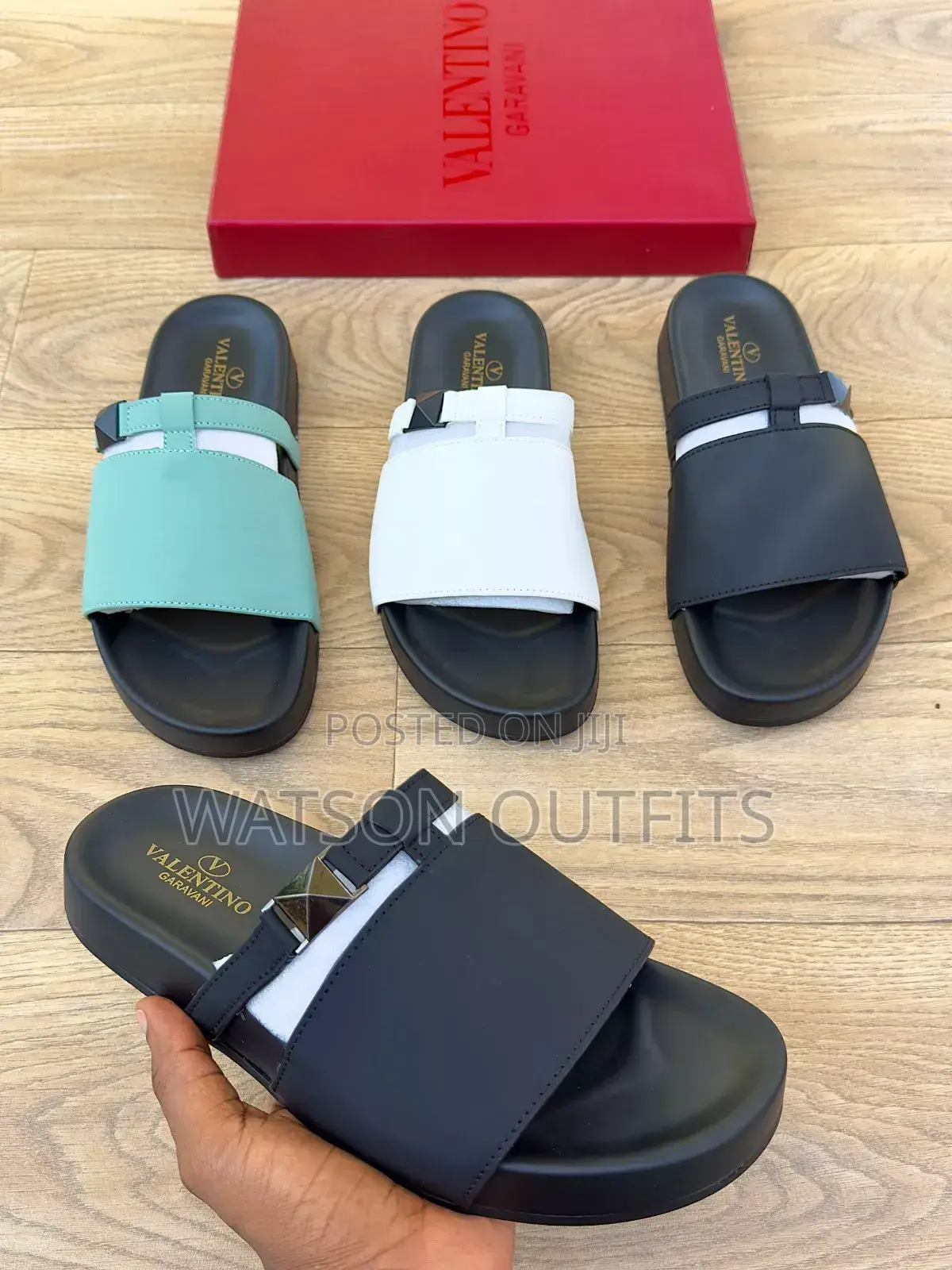 New Valentino Gavarani Leather Sandals Original