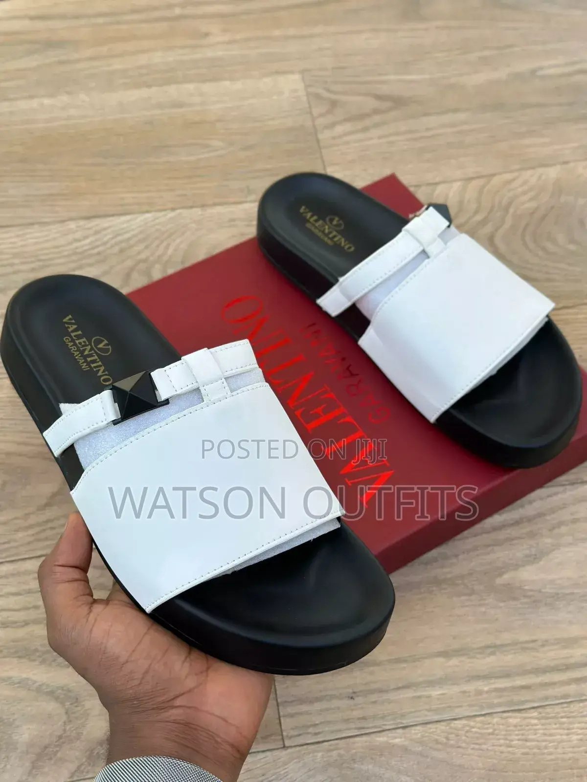 New Valentino Gavarani Leather Sandals Original