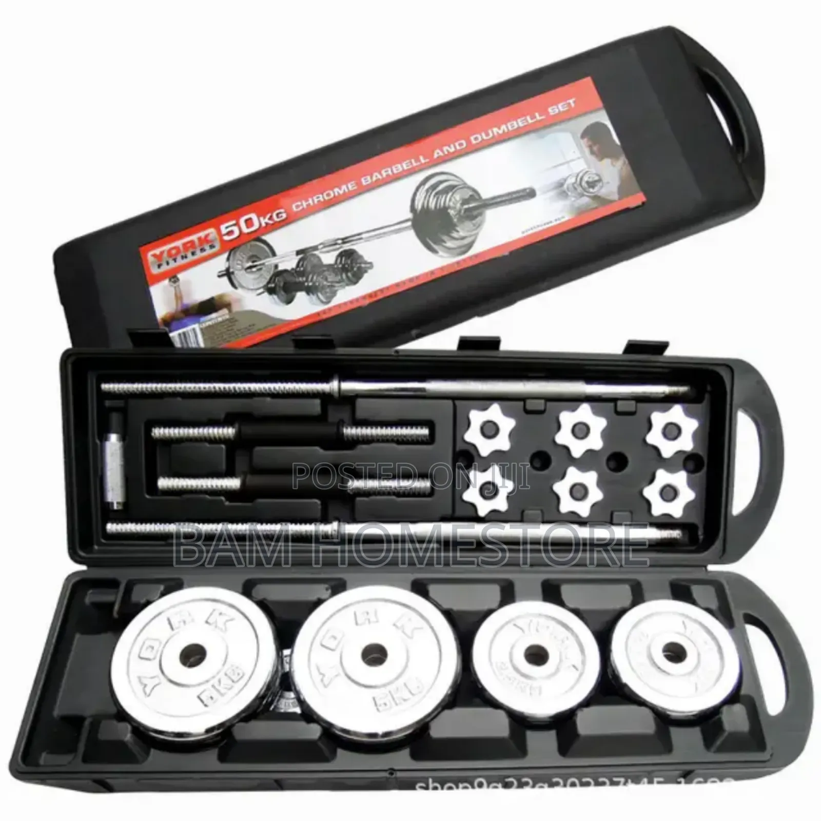 50kg Chrome Dumbbell Set
