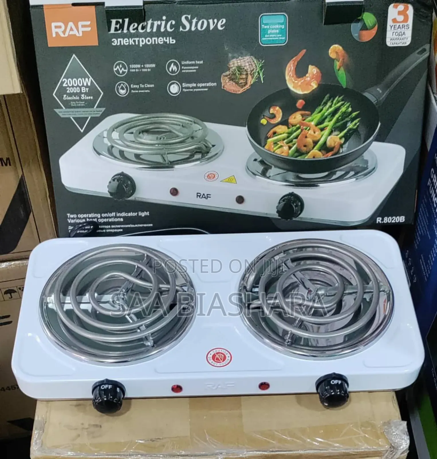Raf Electric Stove With Coil (2000W) 2 Plate